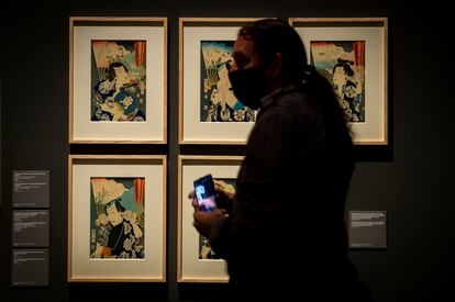 Algunos grabados de tatuajes japoneses en la exposición 'Tattoo. Arte bajo la piel'.