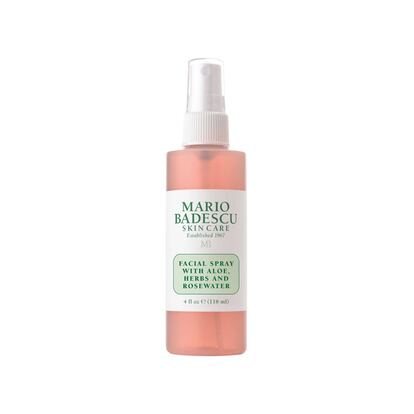 Spray facial con hierbas de aloe y agua de rosas, de Mario Badescu.