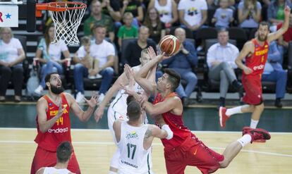 Hernangómez lanza ante Valanciunas.