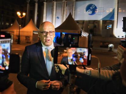 Jorge Rodríguez, presidente de la Asamblea de Venezuela, este viernes en París, en una fotografía cedida por la presidencia de Venezuela.