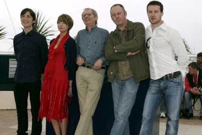De izquierda a derecha, Cillian Murphy, Orla Fitzgerald, Ken Loach, Liam Cunningham y y Padraic Delaney.