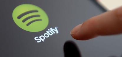 Aplicaci&oacute;n m&oacute;vil de Spotify.