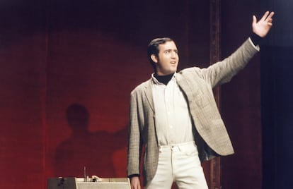 Andy Kaufman en un episodio de 'Saturday Night Live' en octubre de 1975.