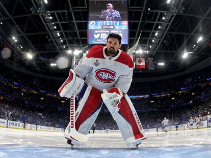 Carey Price, en la final de hockey hielo entre los Canadienses y Tampa Bay el pasado 28 de junio.