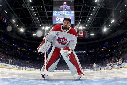 Carey Price, en la final de hockey hielo entre los Canadienses y Tampa Bay el pasado 28 de junio.