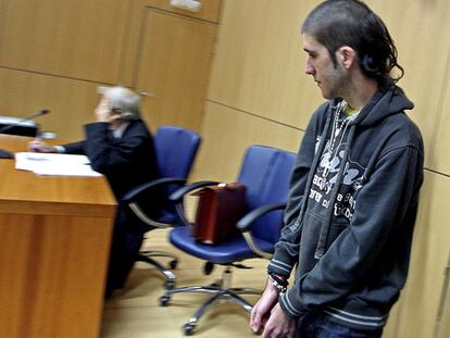Sergio Ferrer, ayer, en la Audiencia de Valencia, donde fue condenado.