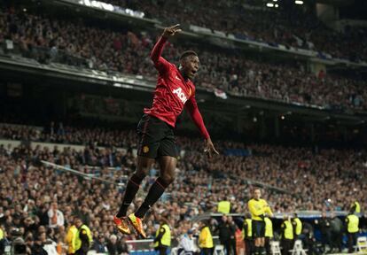 Welbeck celebra su gol.