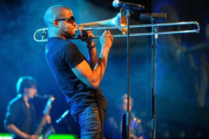 Trombone Shorty, en el Festival de Jazz de Vitoria.