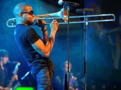 Trombone Shorty, en el Festival de Jazz de Vitoria.