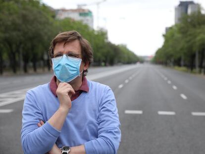 Almeida este sábado en el tramo de Castellana peatonalizado durante el fin de semana