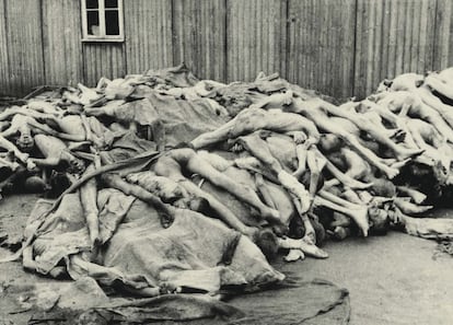 Photograph taken on the day of the liberation of Mauthausen, showing hundreds of dead in the Nazi camp. Boix didn't just take his own images. His greatest contribution was the theft, thanks to his work in the photo lab, of thousands of negatives depicting life and death in the camps, which the Nazis had ordered to be destroyed.