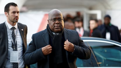 El presidente congolés Félix Tshisekedi llegando a la cumbre sobre inversión económica en África celebrada en enero de 2020 en Londres.