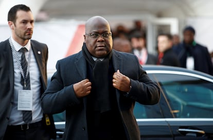 El presidente congolés Félix Tshisekedi llegando a la cumbre sobre inversión económica en África celebrada en enero de 2020 en Londres.