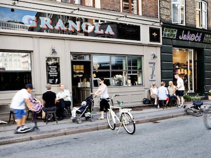 A rua de Værnedamsvej, em Copenhague.