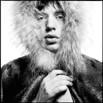 Mick Jagger, Mick Fur Hood, (1964).