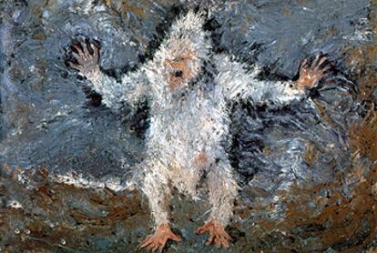 &#39;Gorila blanco sobre la playa&#39; (1999), de Miquel Barceló, expuesto actualmente en la Pinacoteca de São Paulo.
