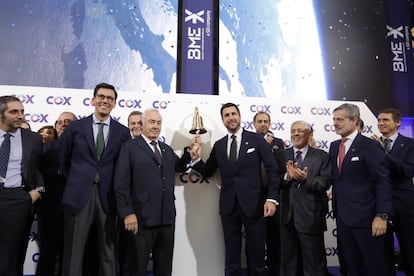 Toque de campaña de Cox, por el español que preside la empresa, Enrique Riquelme, en una imagen cedida por la empresa.