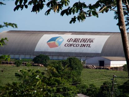 Un enorme silo de la empresa estatal china COFCO, que ha multiplicado sus inversiones en la región de Sinop para comprar producción de soja. 