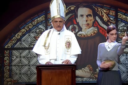 El Gran Wyoming, vestido de obispo en 'El intermedio'