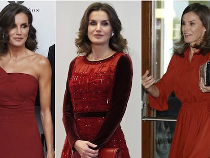 En los estilismos de la reina Letizia predomina el rojo.