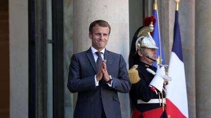 El presidente francés, Emmanuel Macron, en el Palacio del Elíseo, en París, el pasado 24 de septiembre.