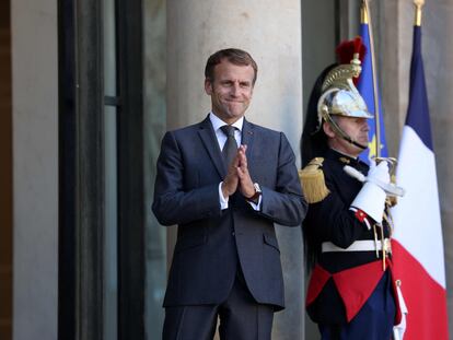 El presidente francés, Emmanuel Macron, en el Palacio del Elíseo, en París, el pasado 24 de septiembre.