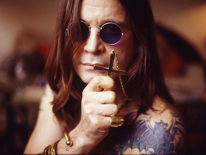 Retrato de Ozzy Osbourne en Londres, Reino Unido, 1991.
