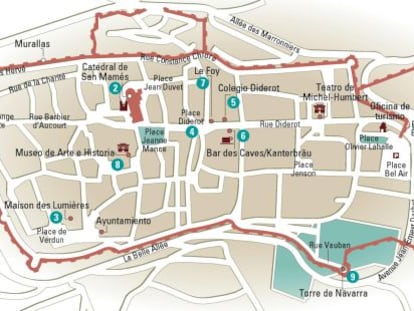 24 horas en Langres, el mapa