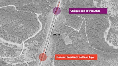 ¿Qué pasó en Adamuz? Estas son las coordenadas del descarrilamiento y del choque