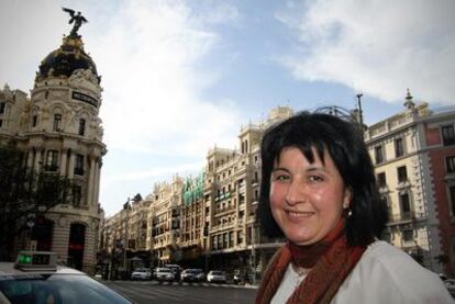 Saida Boudaghia, en la calle de Alcalá.