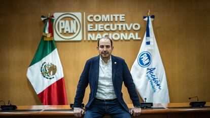 Marko Cortés en su oficina en Ciudad de México, el 7 de marzo de 2023.