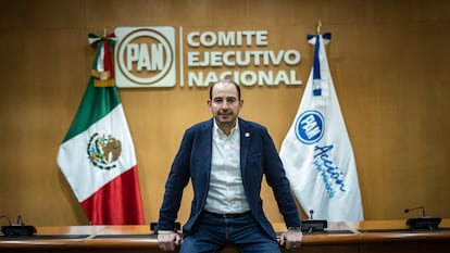 Marko Cortés en su oficina en Ciudad de México, el 7 de marzo de 2023.