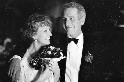 Woodward y Newman, en la renovación de sus votos matrimoniales en 1983, en el 25º aniversario de su boda.