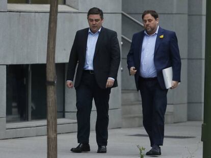 Oriol Junqueras, arribant a l'Audiència Nacional.