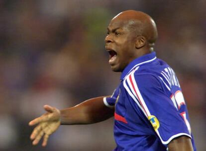 Sylvain Wiltord, durante un partido con la selección francesa.