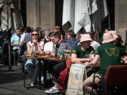 Una terraza de Barcelona, en una imagen de archivo.