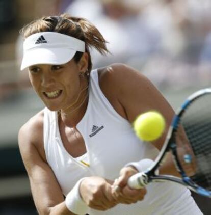 Muguruza, en el partido ante Bacsinszky.