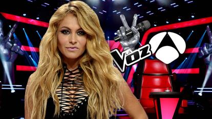 Fotografía publicitaria de Paulina Rubio para el programa de talentos 'La Voz'.
