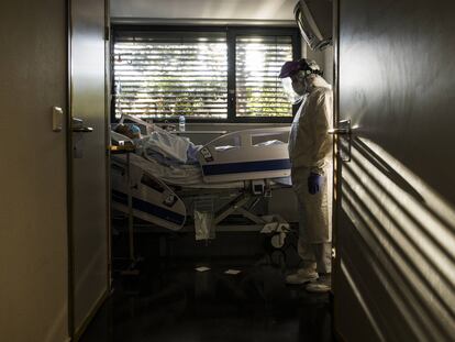 Habitación del Hospital de La Paz durante el coronavirus.