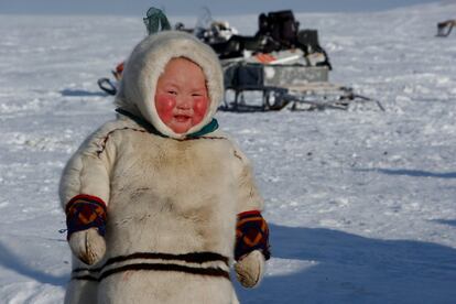 Un niño de la comunidad indígena "Yamb To" en Naryan-Mar (Rusia). 