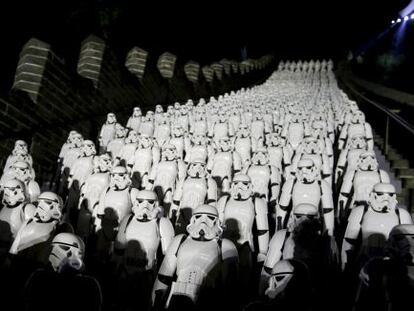 Acto promocional de Star Wars, el despertar de la Fuerza, en la Gran Muralla china.
