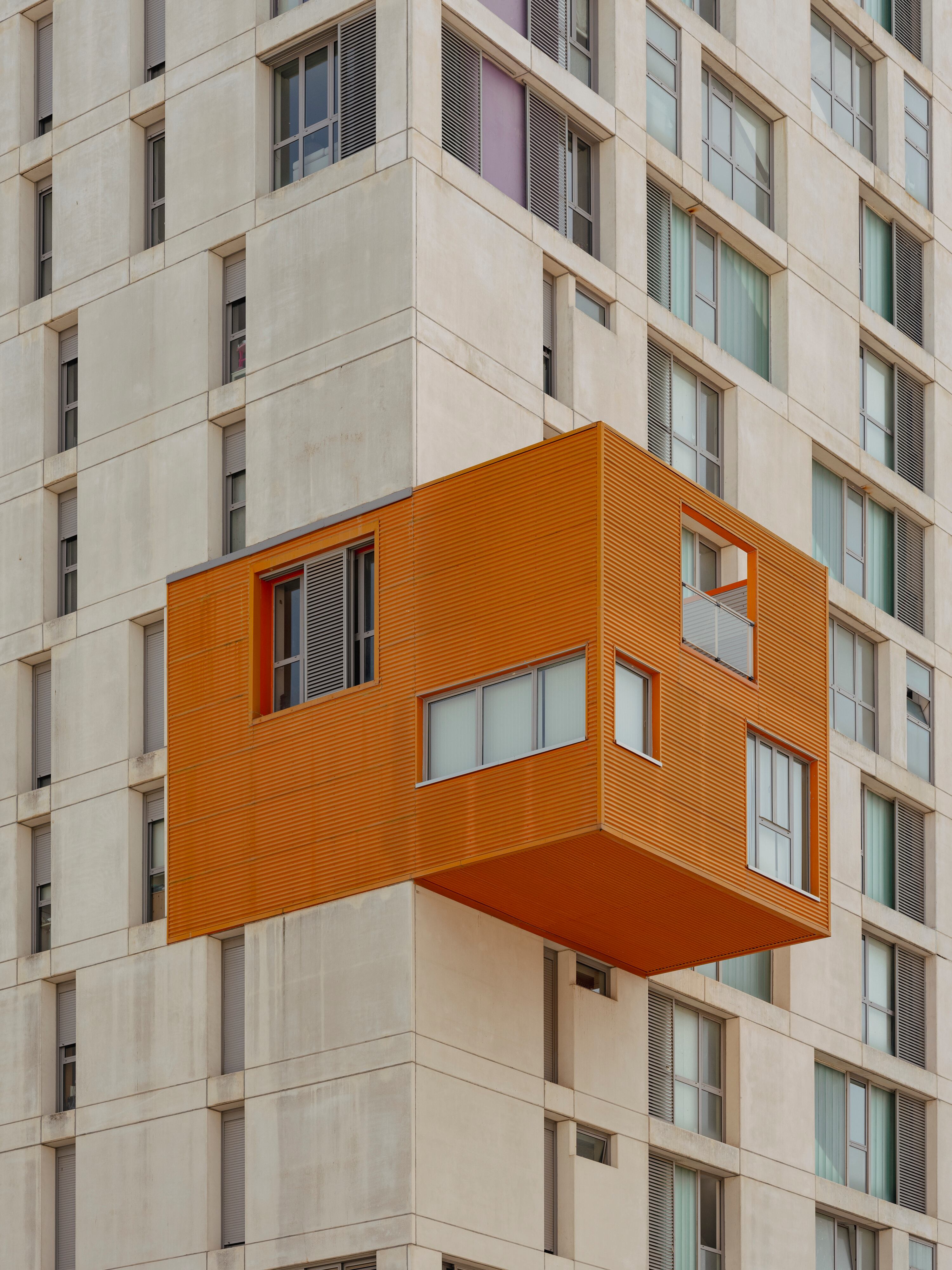 Un detalle de uno de los edificios del vecindario.