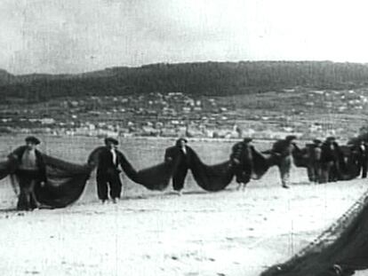 Fotograma de la parte marinera de <i>Galicia</i>, reproducida en las películas de Esfir Shub, <i>Ispanija</i>, y Margarita Ledo, <i>Liste pronunciado Líster</i>.