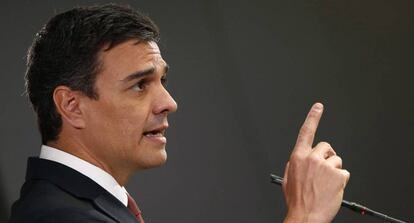 Pedro Sánchez, en un acto del PSOE.