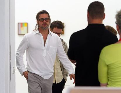 Brad Pitt, durante su visita a la Feria Documenta