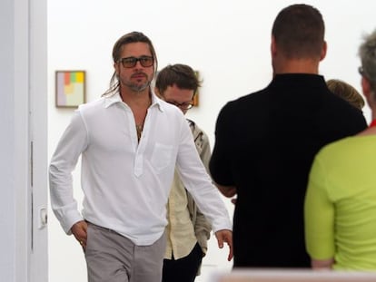 Brad Pitt, durante su visita a la Feria Documenta