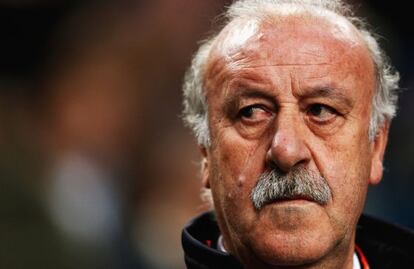 Vicente del Bosque, durante el partido ante Holanda.