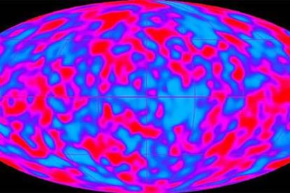 Mapa de las fluctuaciones en el universo primitivo hecho por el <i>COBE.</i>