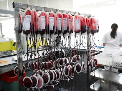 Bolsas de sangre para transfusiones