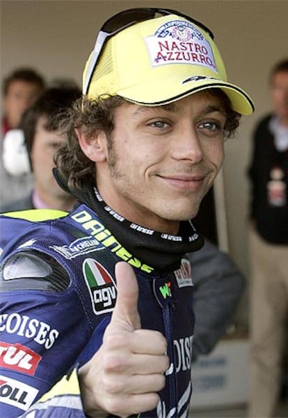 Valentino Rossi, tras uno de sus triunfos.